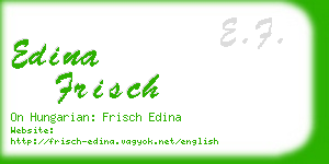 edina frisch business card